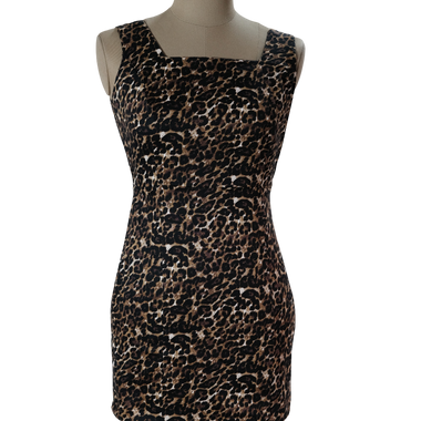 Vestido Animal Print Café