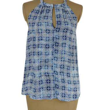 Blusa Sisa Azúl Estampada