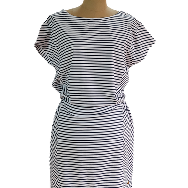 Vestido Rayas Blanco Negro