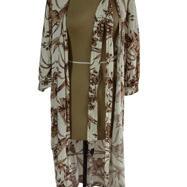 Kimono Estampado Flores BeigeCafé