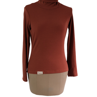 Blusa Cuello Tortuga Terracota