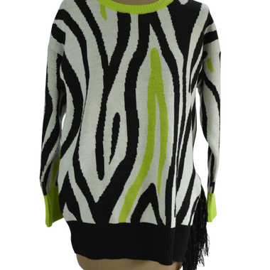 Saco Animal print Blanco Negro Verde