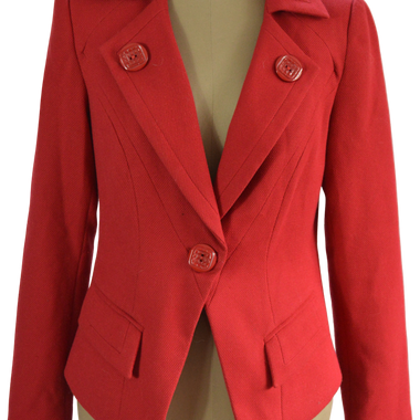 Blazer Rojo Botones Grandes