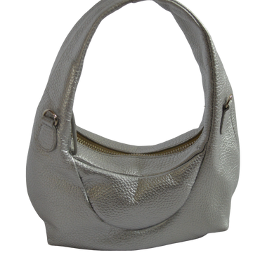 Bolso de mano Plateado Con Cierre