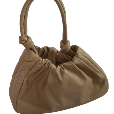 Bolso Pequeño Camel Recogido