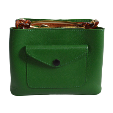 Bolso Verde De Mano Cuerda Trenzada Naranja