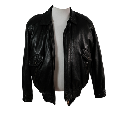 CHAQUETA VINTAGE CUERO NEGRO TALLA XL