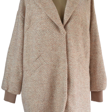 Abrigo Rosado Beige Stradivarius