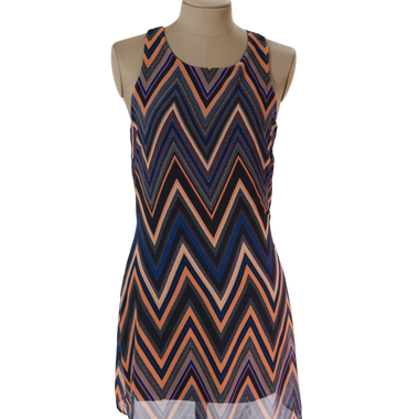 Vestido Corto Morado Estampado