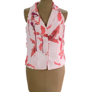 Chaleco Rosado Estampado Floral