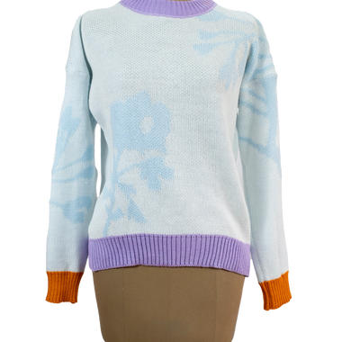 Sweater Hojas Blanco