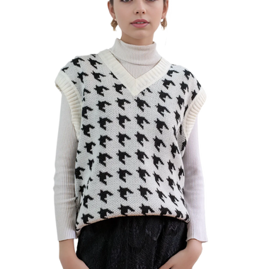 Chaleco Gallineto Blanco Negro