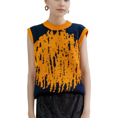 Chaleco Rayón Azul Naranja