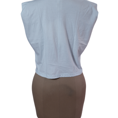 Blusa Sisa Azúl Claro Letras Morado