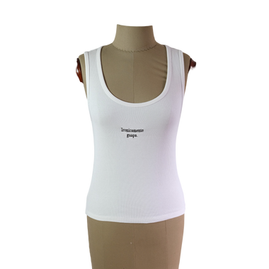 Tank Top Blanco Ironicamente Guapa