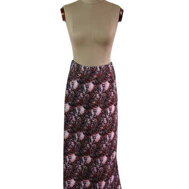 Falda Larga Animal Print Rosado