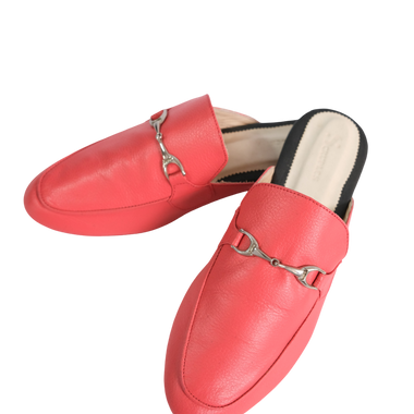 Suecos Cuero Rojo Hebilla