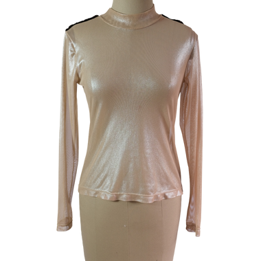 Blusa De Malla Dorado Brillante
