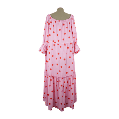 Vestido Rosa Puntos Rojos