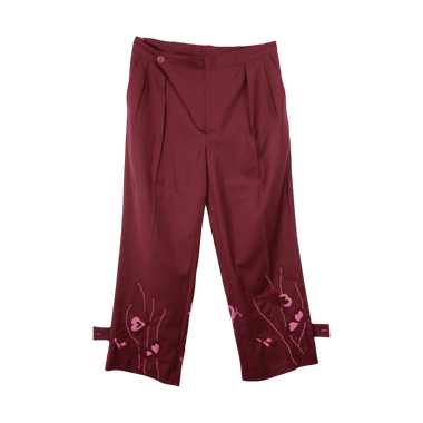 Pantalón Bordado En Guatemala Vinotinto