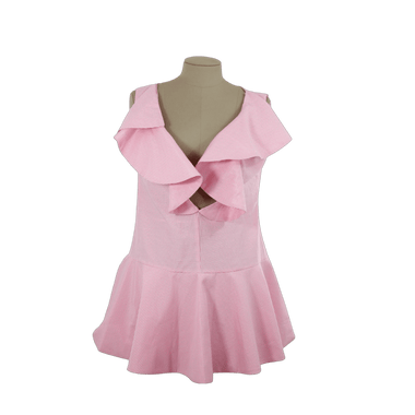 Blusa Larga Con Boleros Rosado