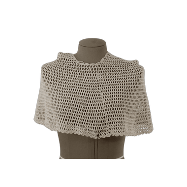 Top Largo Tejido A Mano Beige