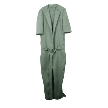 Enterizo De Lino Bordado En Guatemala Verde