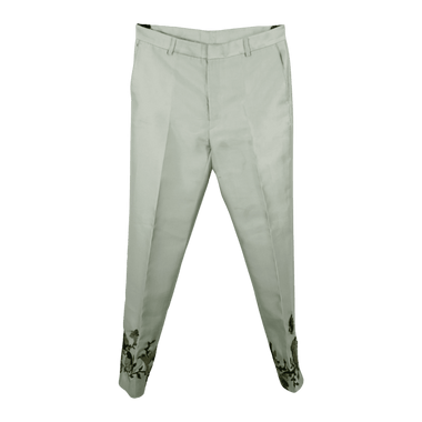 Pantalón Bordado En México Verde Menta