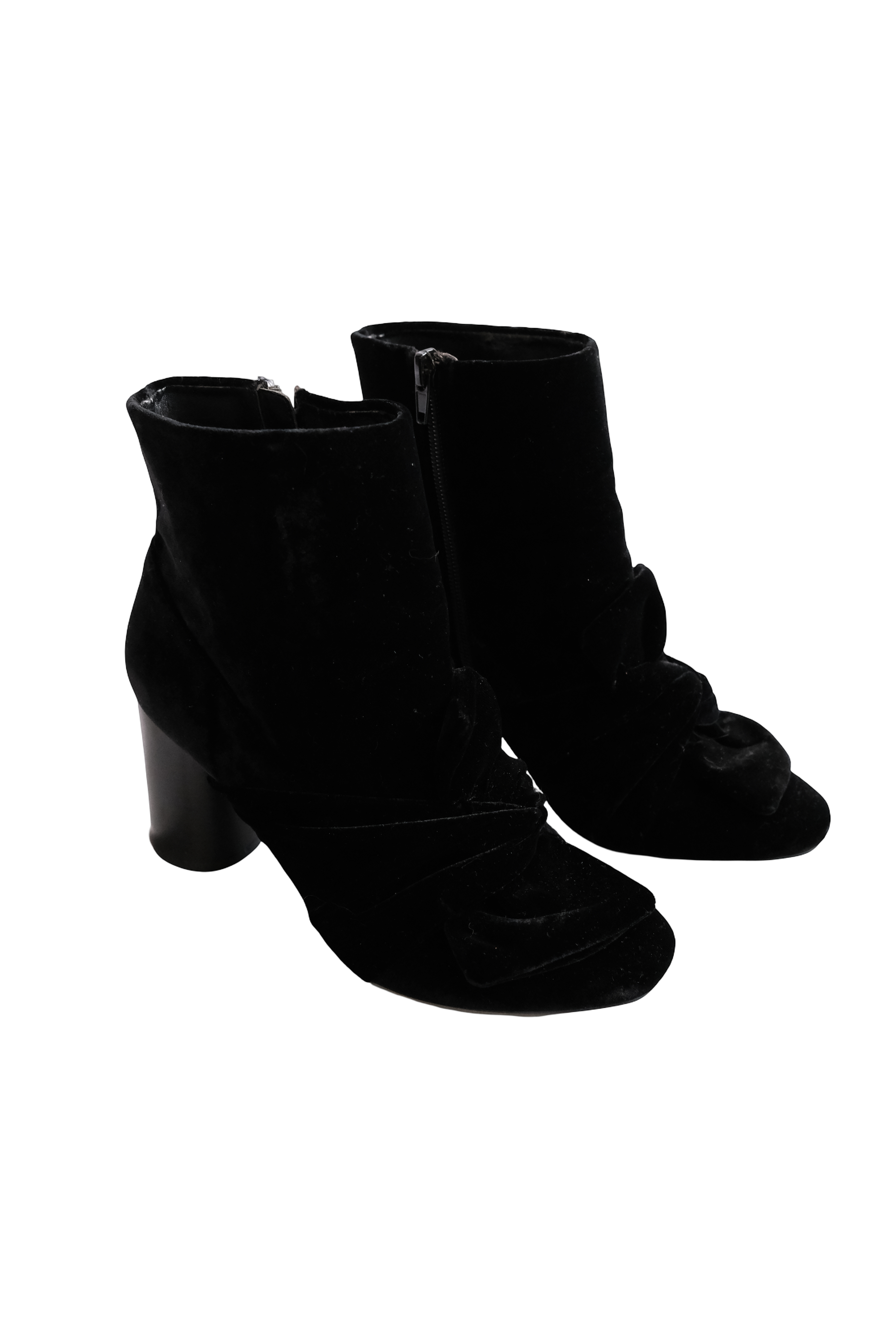 Botines Negro Gamuza Moño