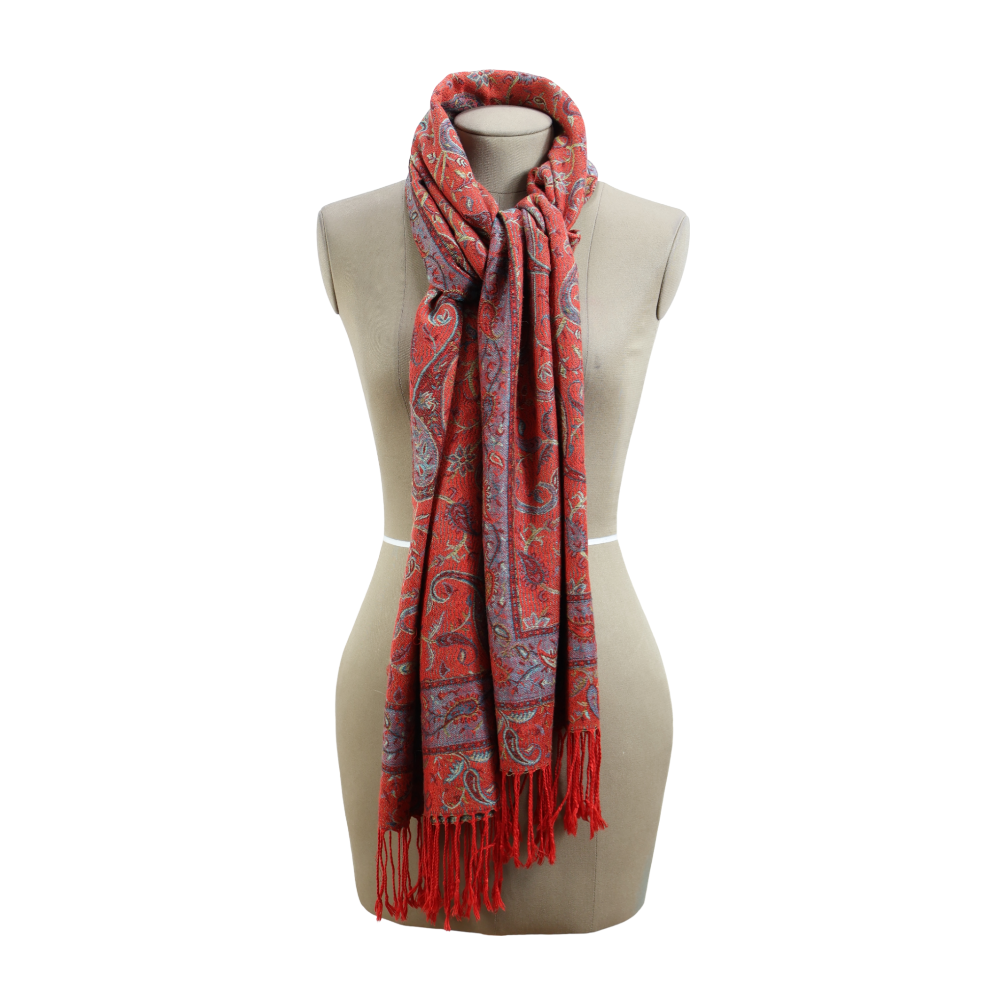 Pashmina Arabescos Rojos