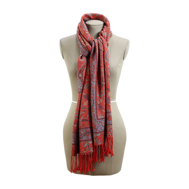 Pashmina Arabescos Rojos