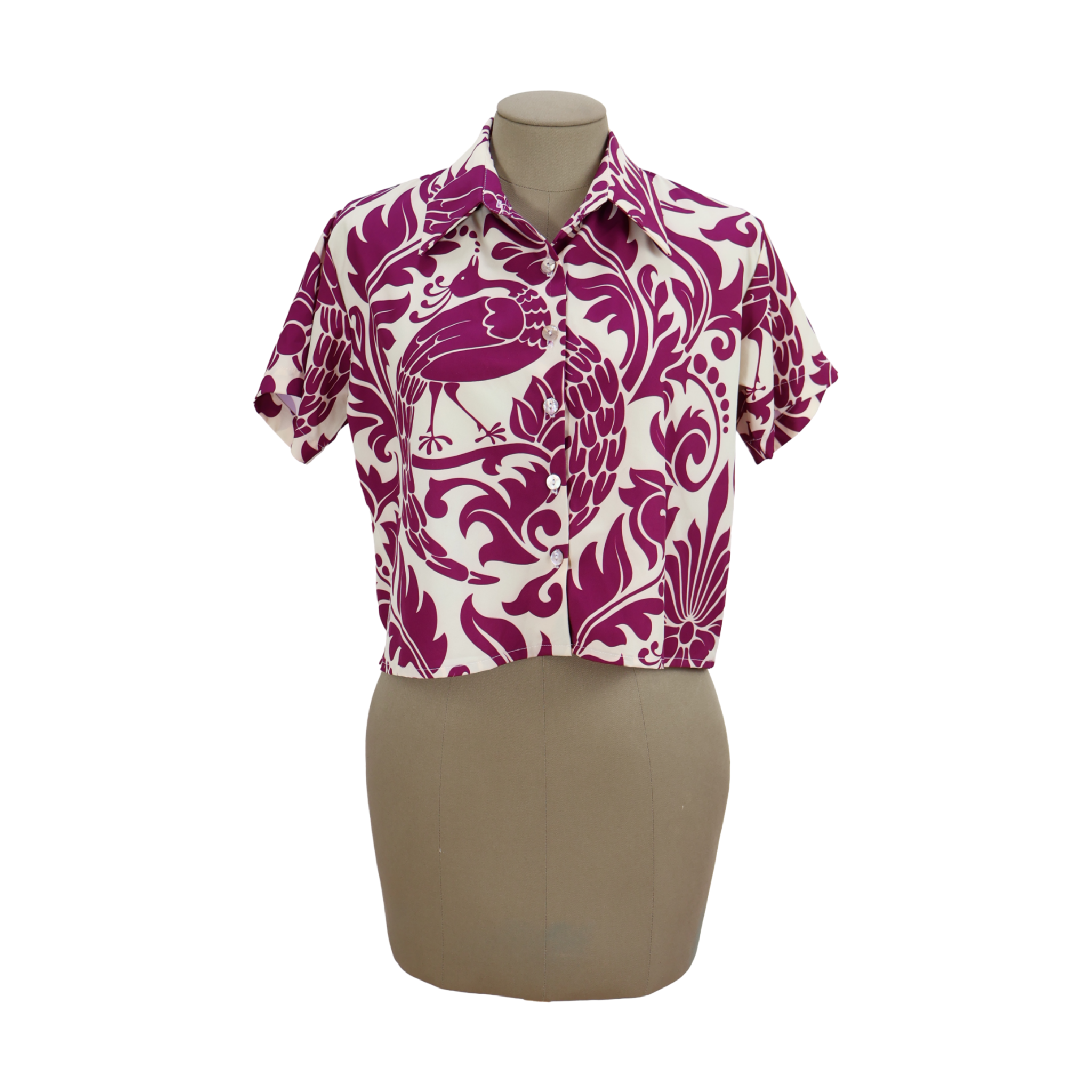 Blusa Fucsia Estampada Talla S