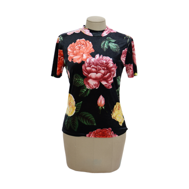 Blusa Negra Estampada Talla S