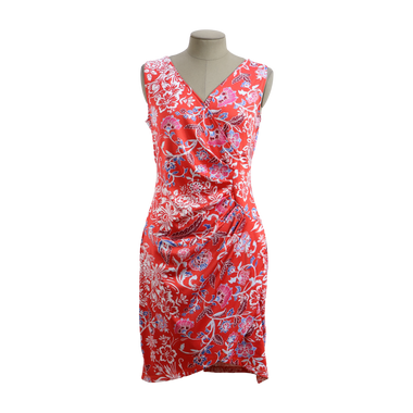 Vestido Rojo Flores Talla M