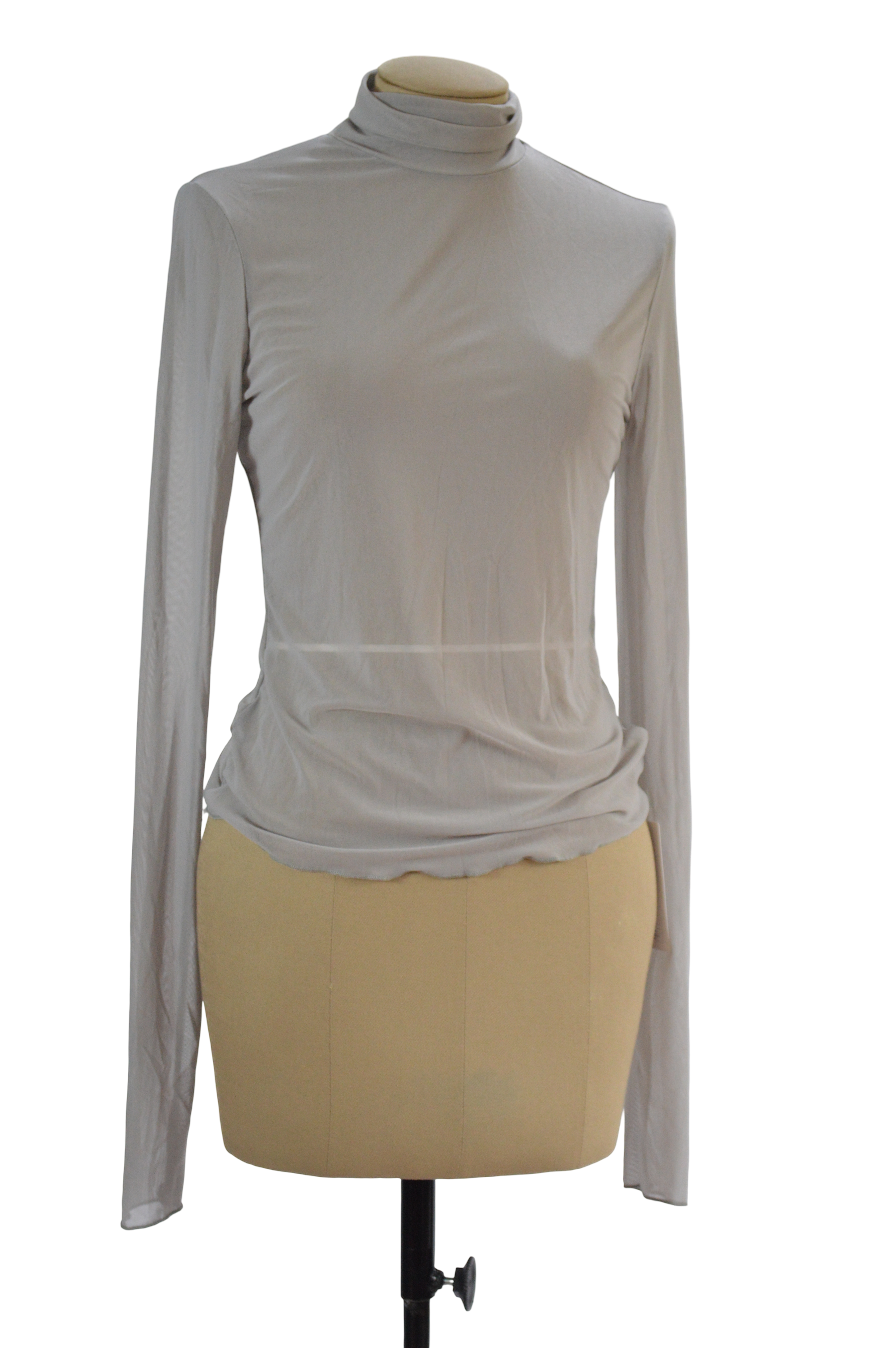 Blusa Gris Mesh Malla Talla M