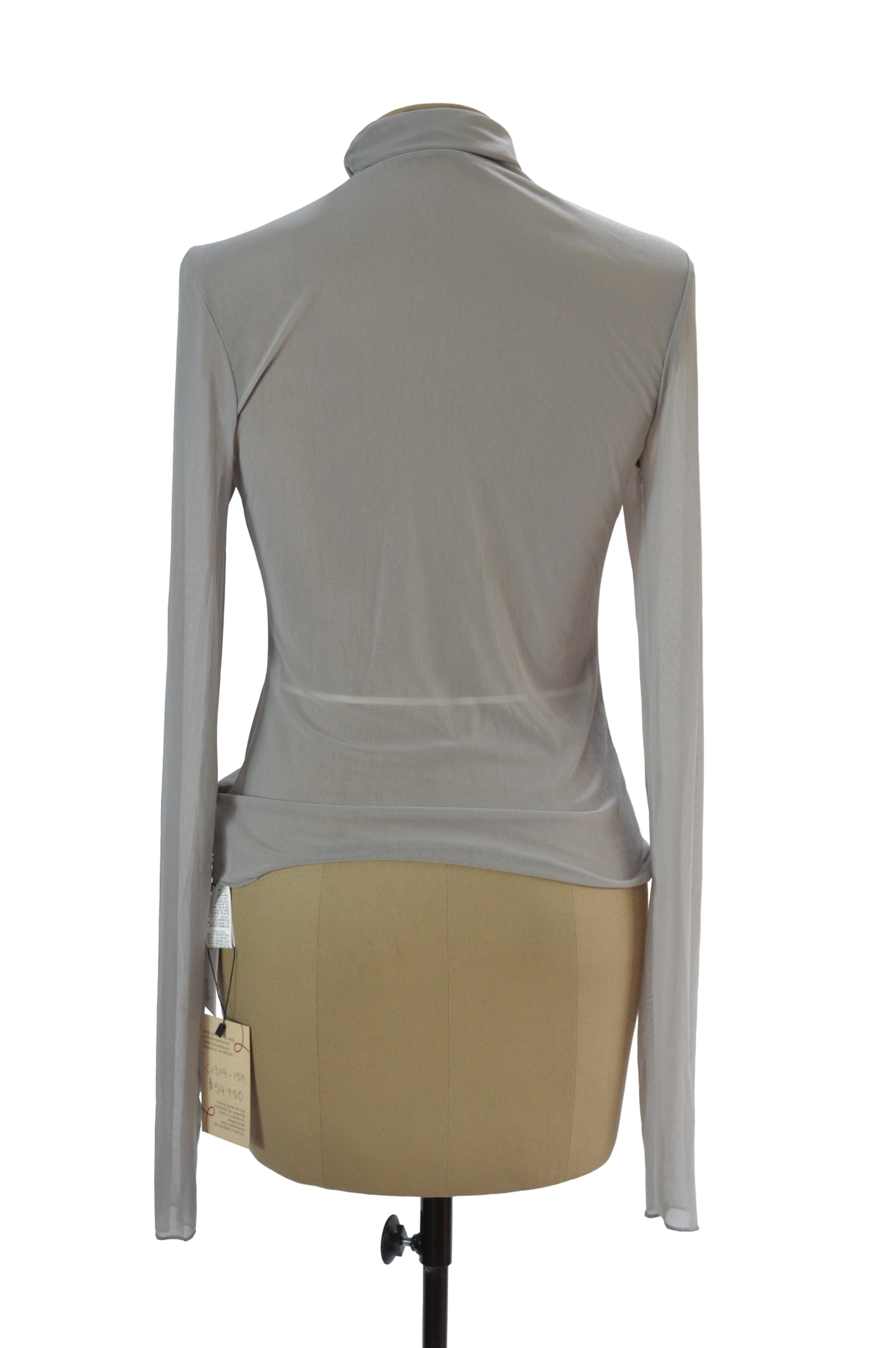 Blusa Gris Mesh Malla