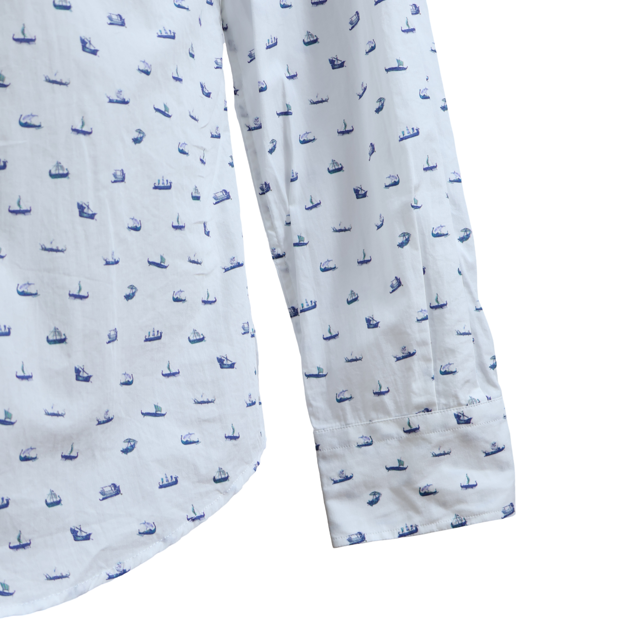 Camisa Blanca Azul Talla M