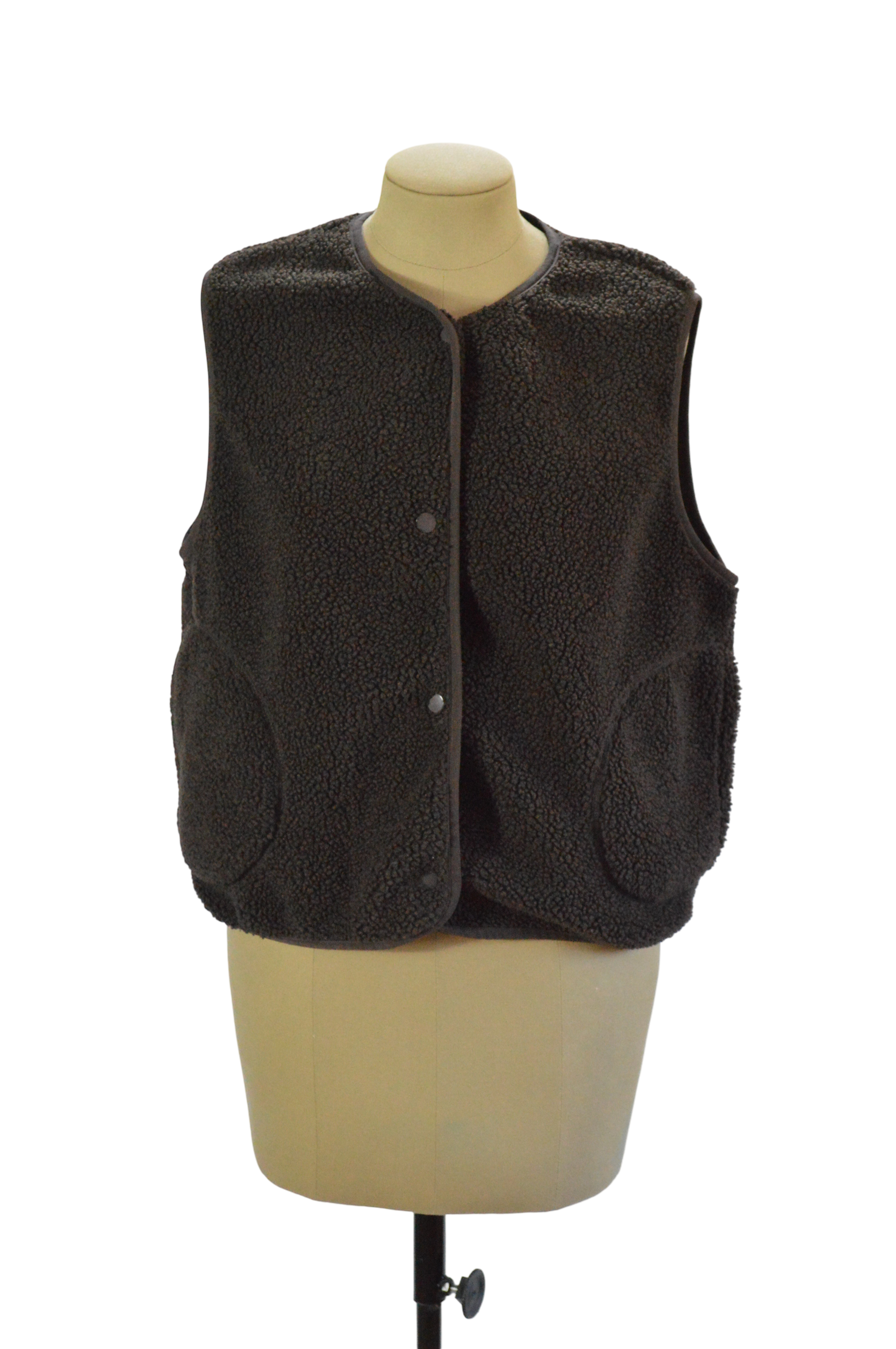 CHALECO FELPA CAFE TALLA M