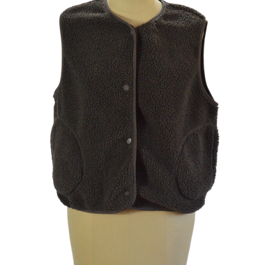 CHALECO FELPA CAFE TALLA M