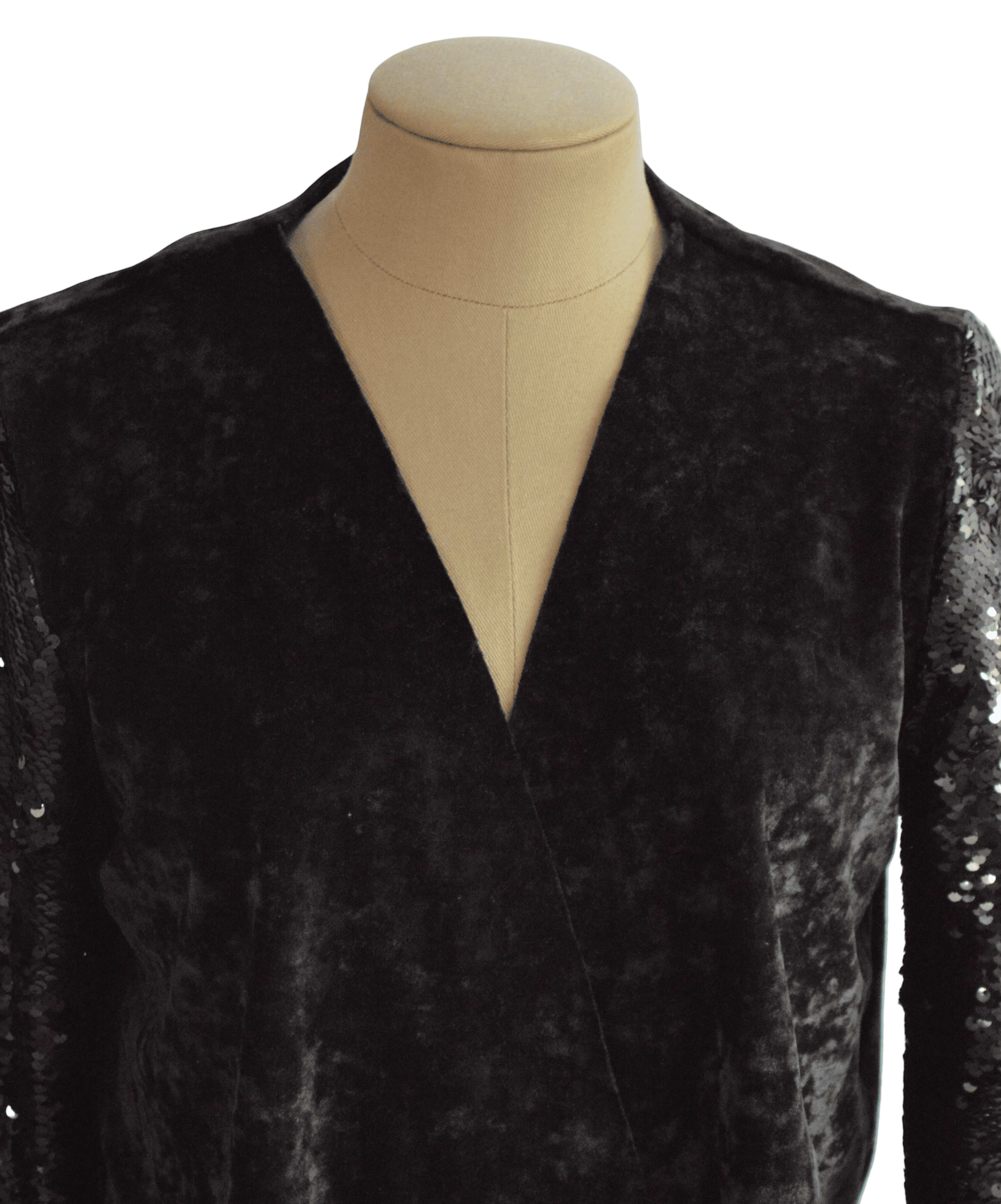 Chaqueta Negra Gamuza y Lentejuelas