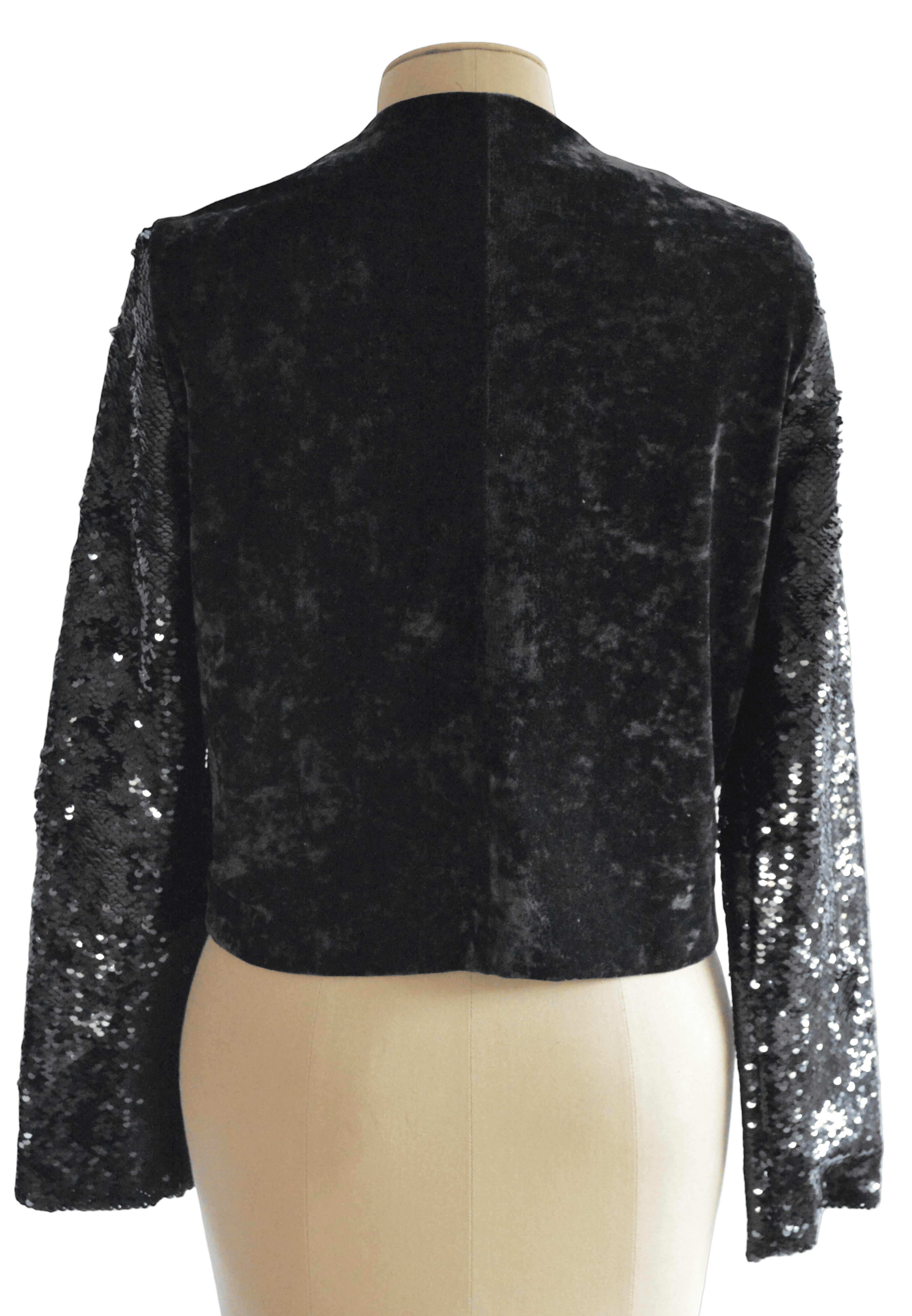Chaqueta Negra Gamuza y Lentejuelas