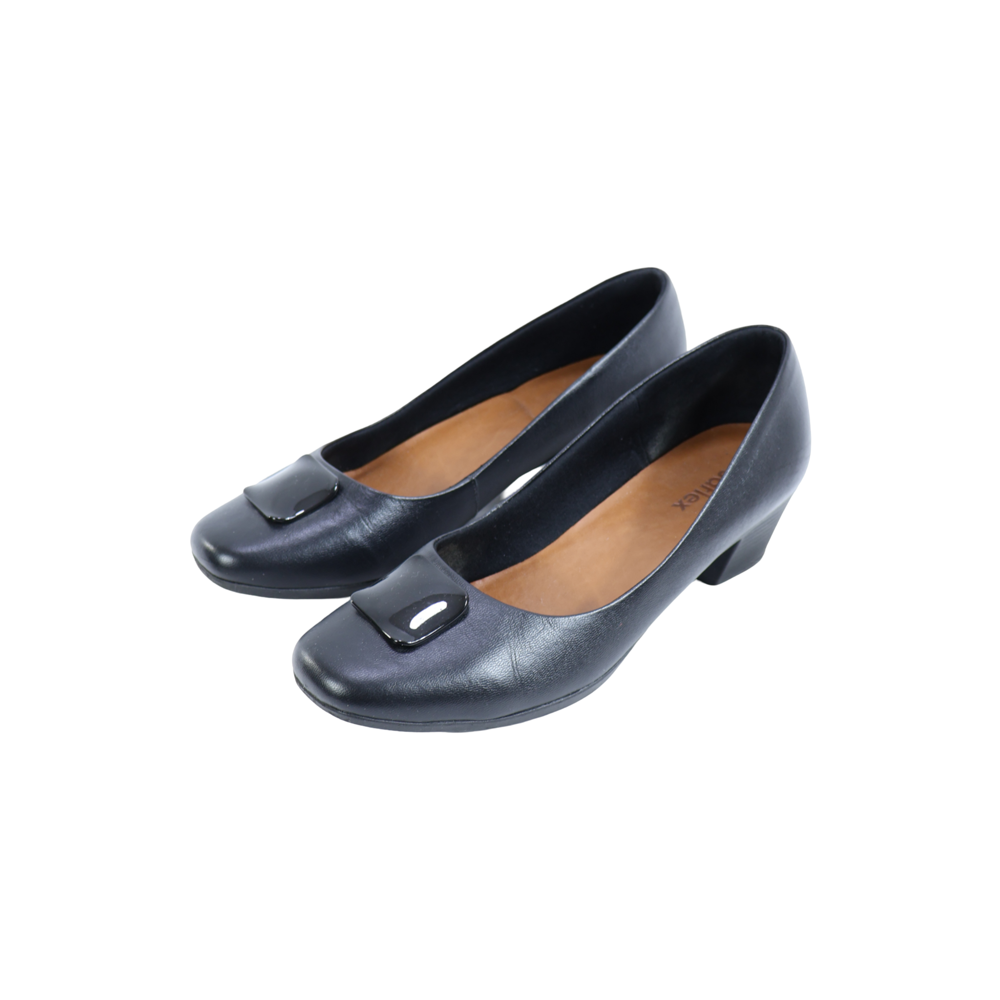 Tacones Bajos Negro Talla 10