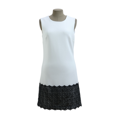 Vestido Blanco Negro Talla 8