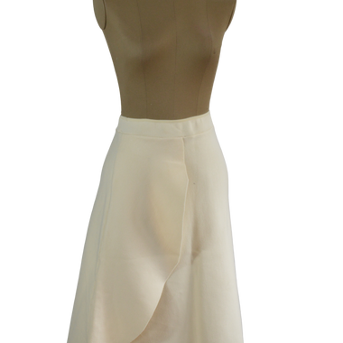 Falda Tejida Midi Beige