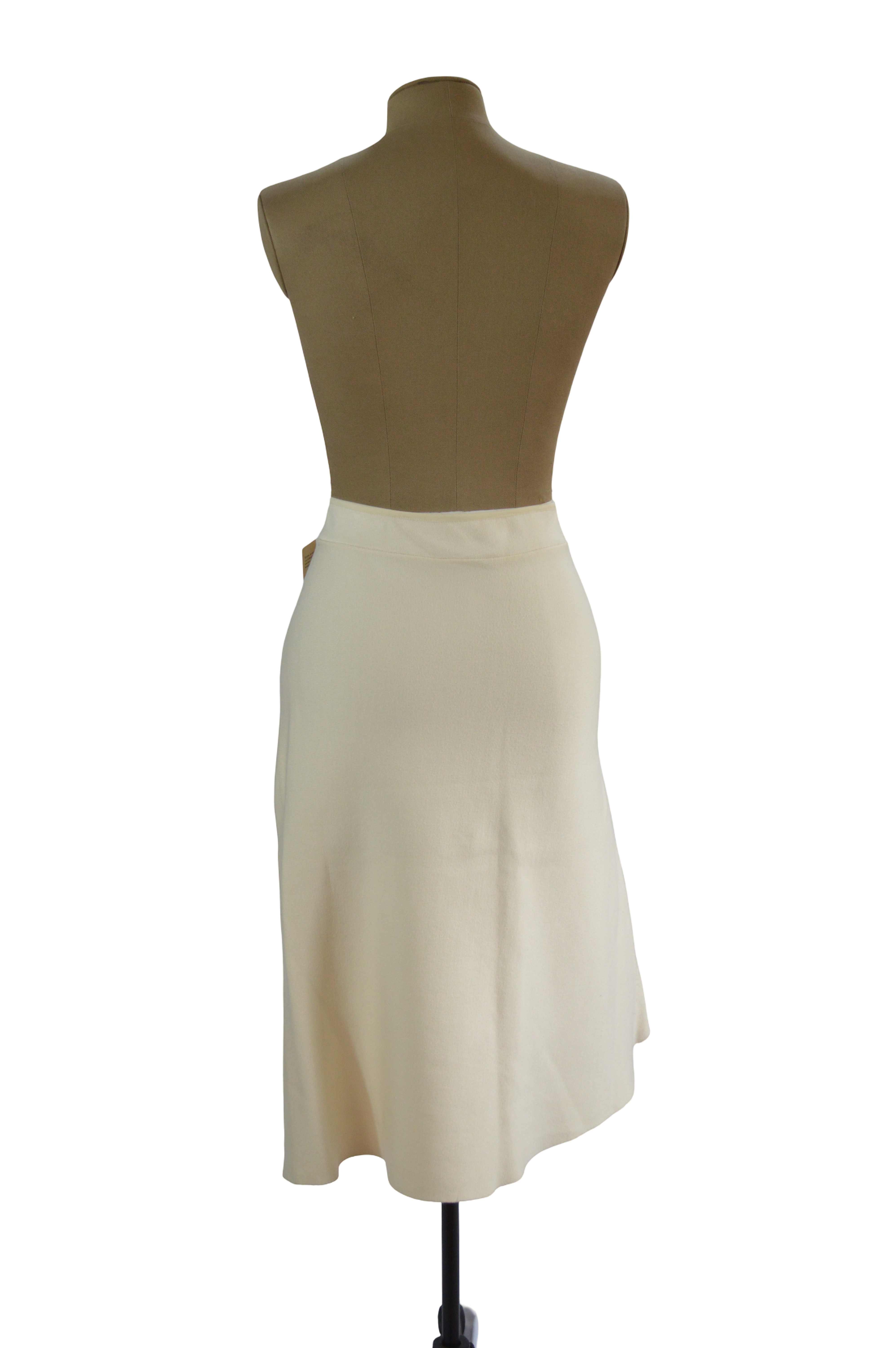 Falda Tejida Midi Beige