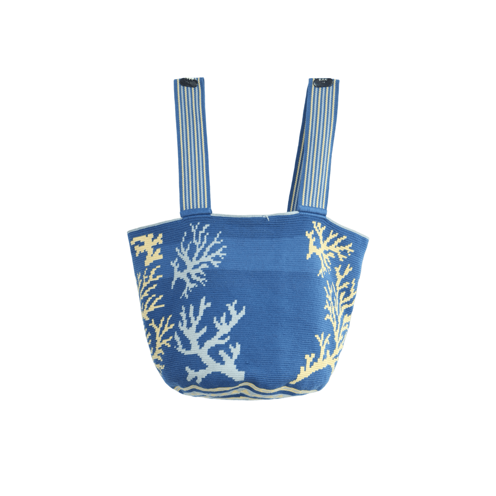 Bolso Tejido Azul Beige