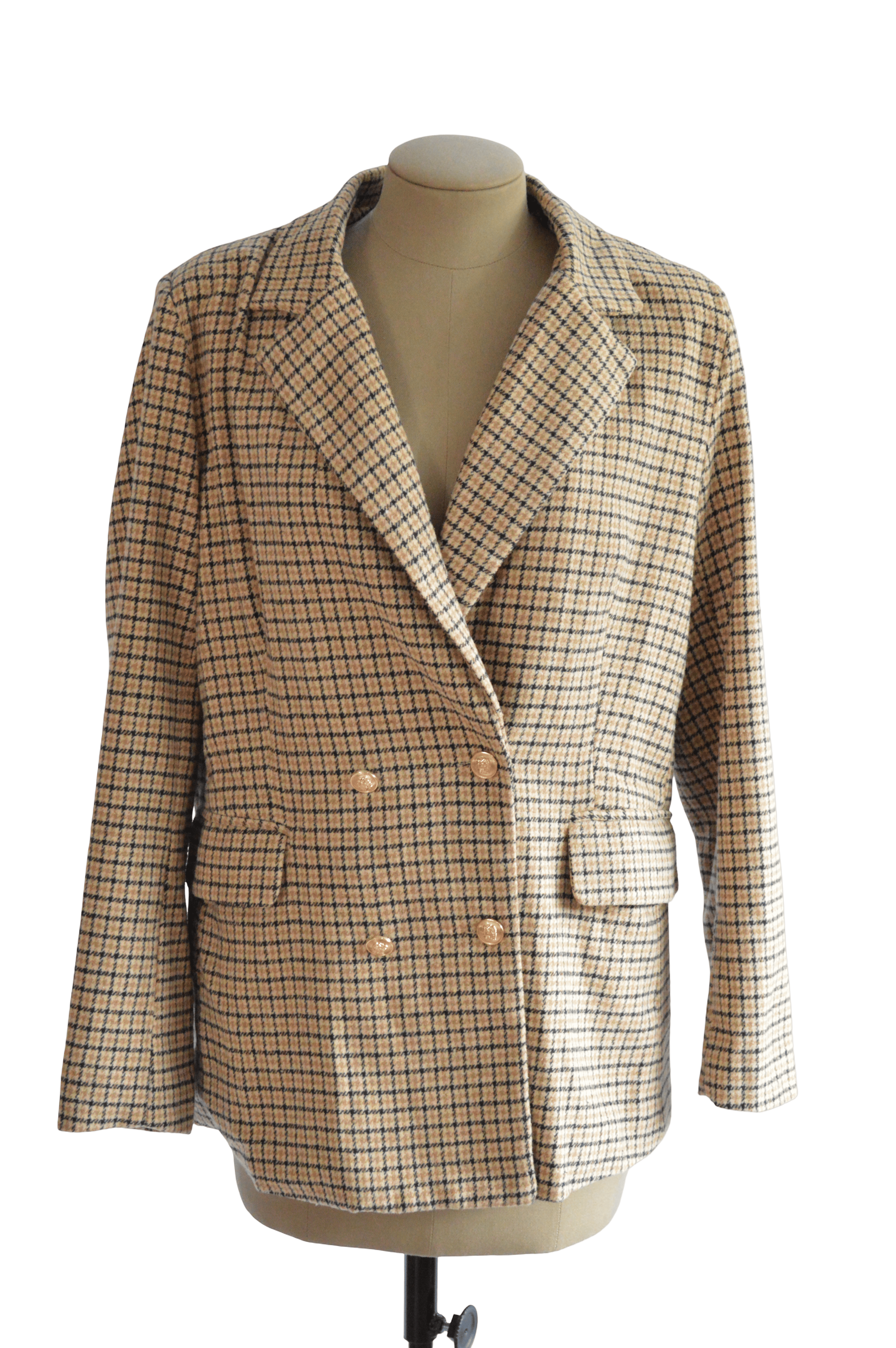 Blazer Camel Estilo Gallineto Talla M