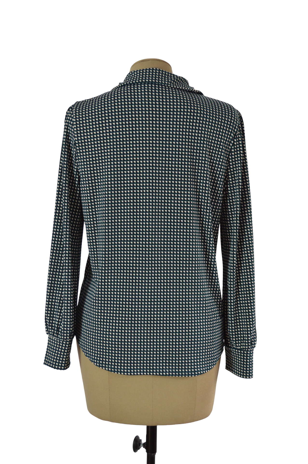 Blusa Verde Blanco Adriana Papell