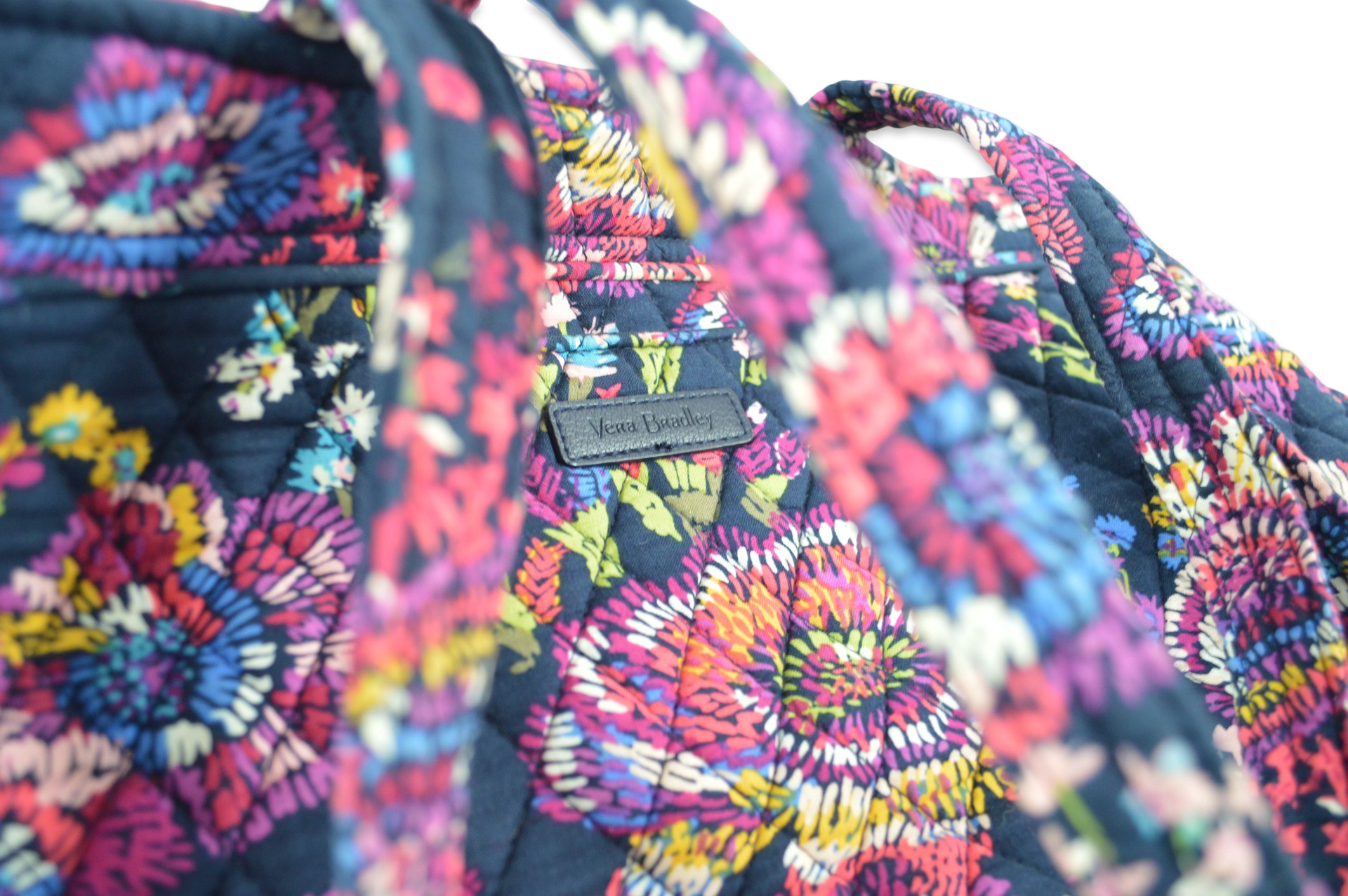 Bolso Azul Mediano Estampado Floral