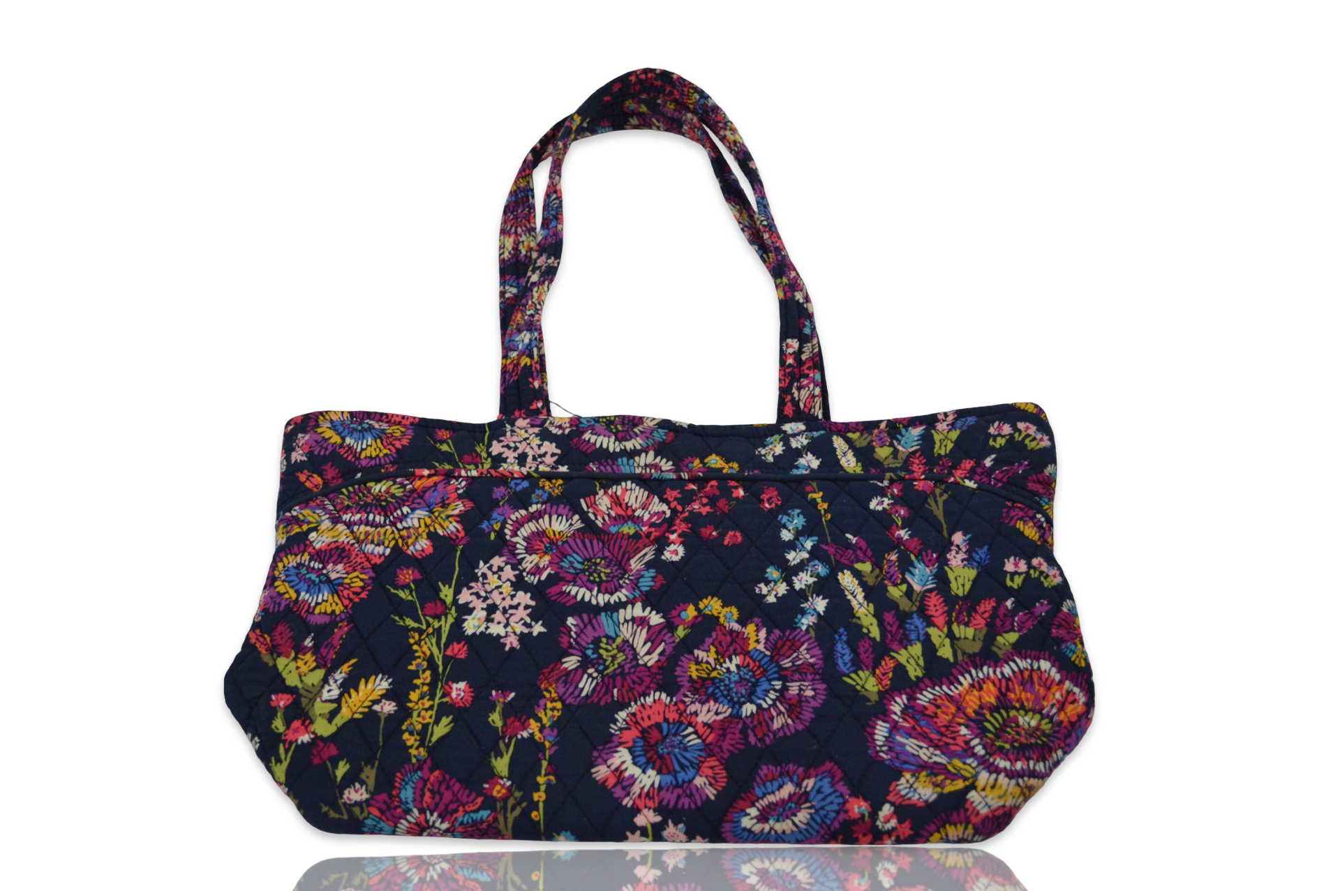 Bolso Azul Mediano Estampado Floral